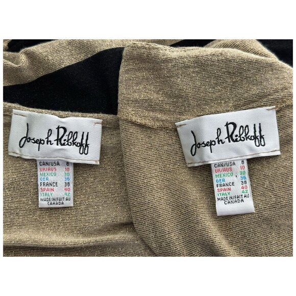 Joseph Ribkoff Knit TWIN SET Metallic Glimmer Waterfall Cardigan Women's Size 8 - Picture 3 of 5